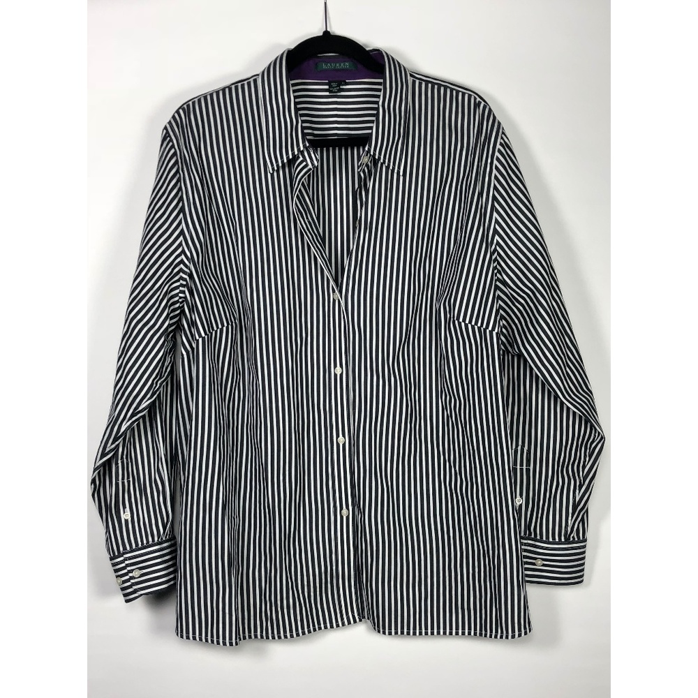 Black Striped Lauren Ralph Lauren Dress Shirt